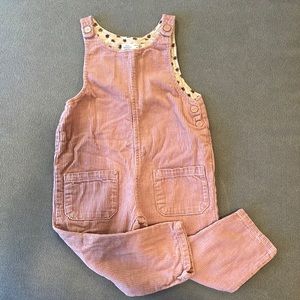 Pink Girls Zara Corduroy Overalls 3/4T